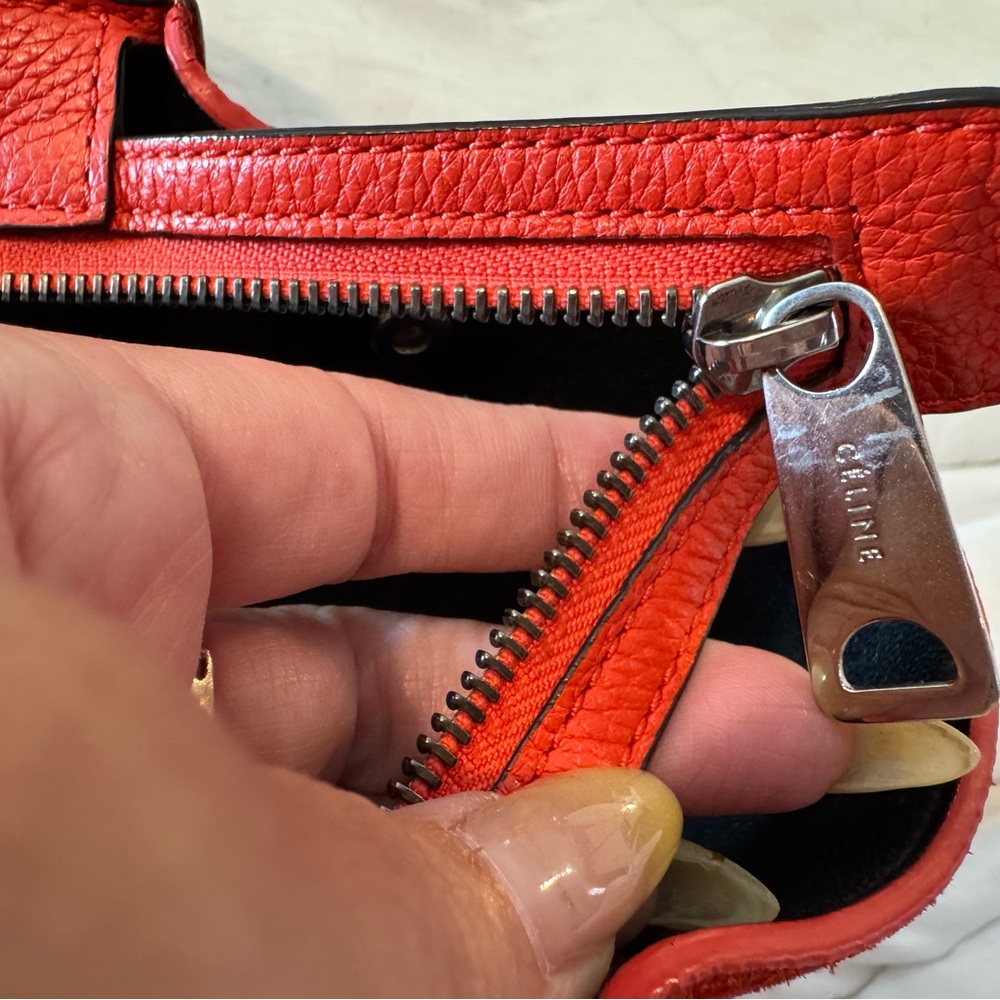 Celine leather/ suede trapeze handbag - Picture 8 of 12